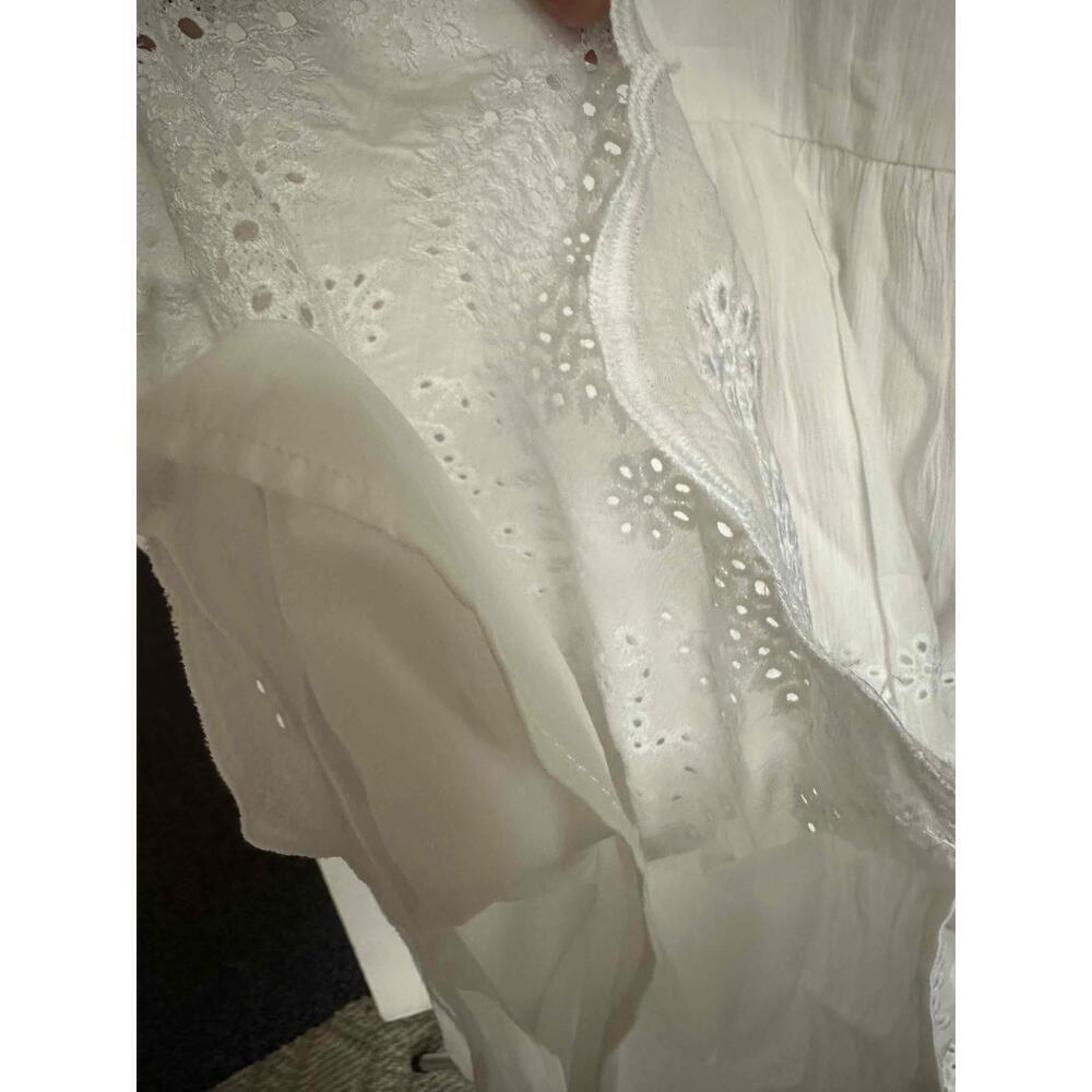 NWT Matilda Jane White Eyelet Button Down Casual Dress 3/4 Sleeve - Picture 3 of 5